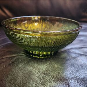 Vintage 1975 FTD Florists Green Bowl Candy Dish